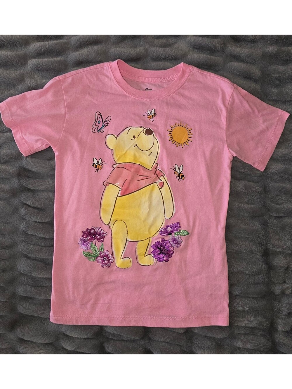 Disney Winnie the Pooh Girls Pink Graphic T Shirt